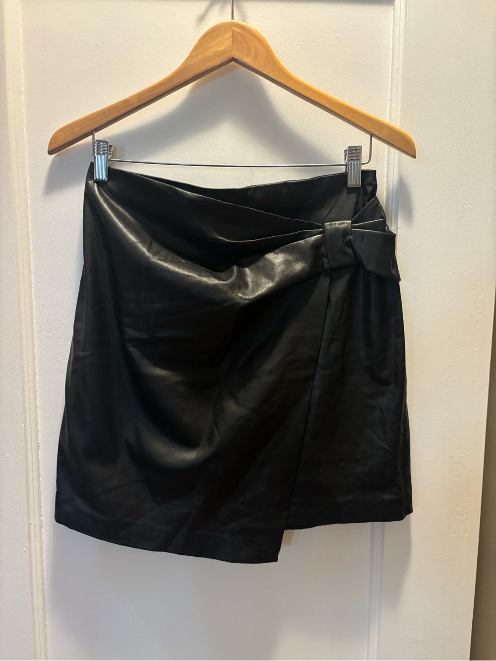 Black Faux Leather Mini Skirt